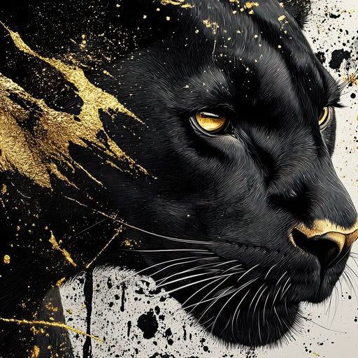 Golden Panther Radiance Canvas Print