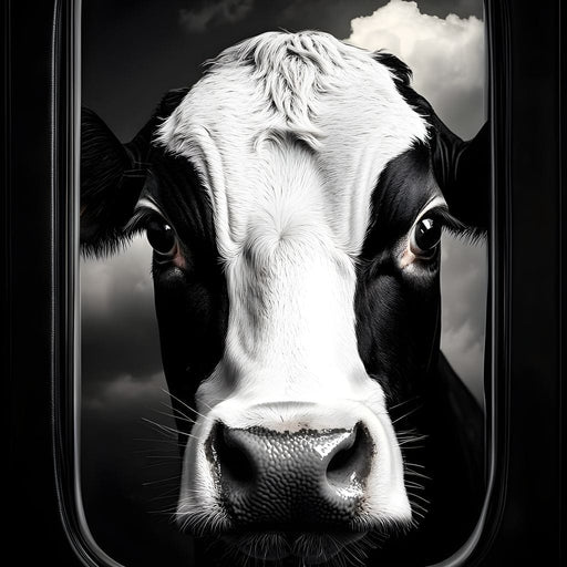 Majestic Bovine Portrait Sky Canvas Print