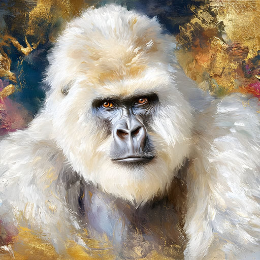 Majestic White Gorilla Portrait - Neal Hackett Canvas Print