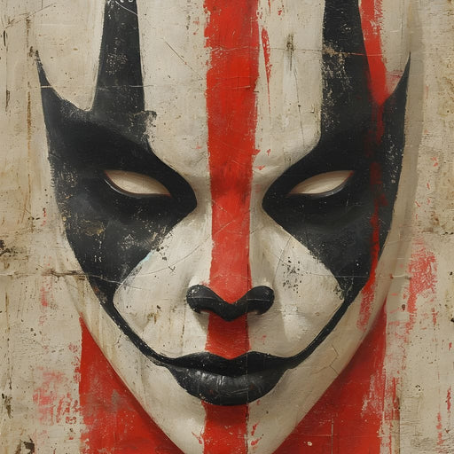 Tribal Mask Red Strike Face Canvas Print