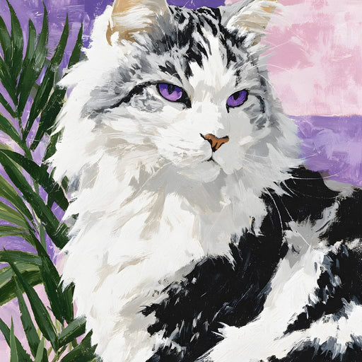 Majestic Violet Eyed Feline Canvas Print