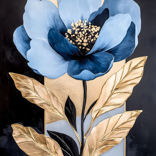 Floral Elegance Midnight Bloom Canvas Print