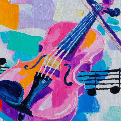 Melodic Violin Vibrance Canvas Print