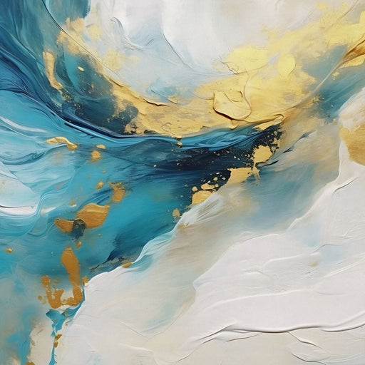 Oceanic Gold Swell Abstraction Canvas Print