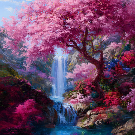Cherry Cascade Dream Valley Canvas Print