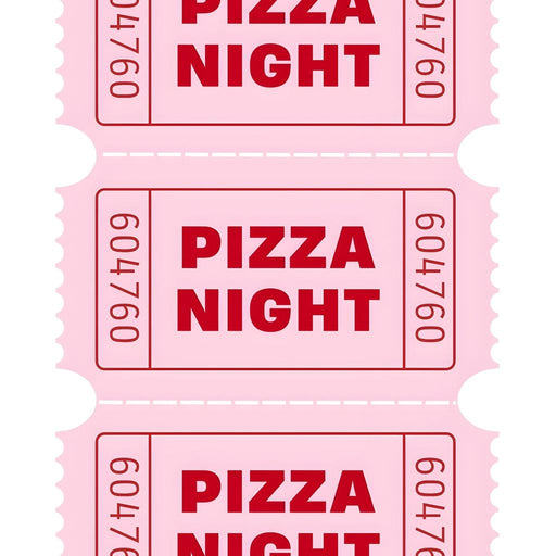 Retro Pizza Night Raffle Tickets Canvas Print