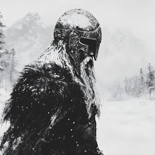 Viking Saga In Winter Majesty Canvas Print