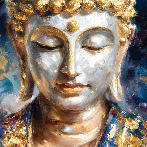 Golden Buddha Meditation Glow Canvas Print