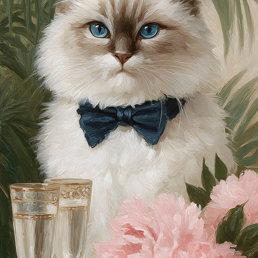 Regal Feline Soiree Symphony Canvas Print