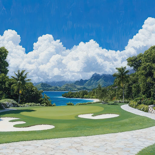 Tranquil Shoreline Golf Retreat Canvas Print