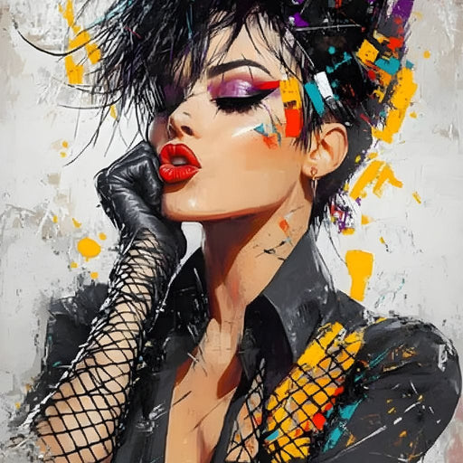 Rebel Glamour Explosion Canvas Print