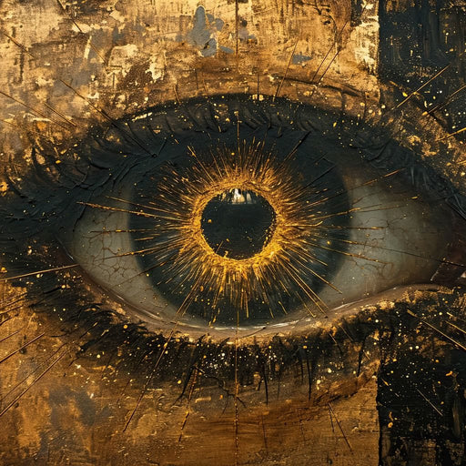 Golden Glimpse Into the Soul B Canvas Print