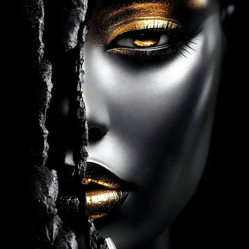 Golden Shadows Elegance Canvas Print