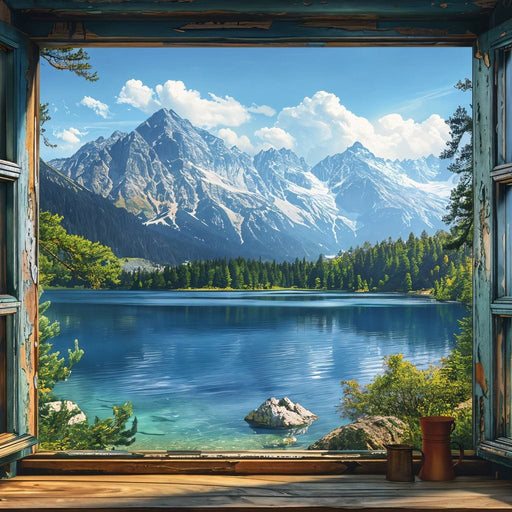 Alpine Serenity Vista Canvas Print