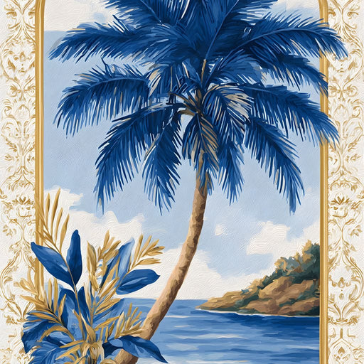 Tropical Oasis Blue Dreaming Canvas Print