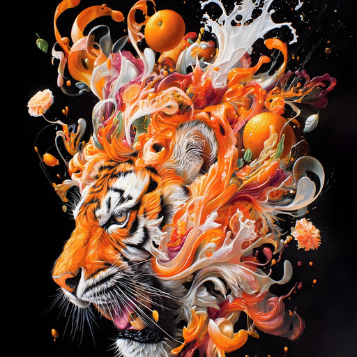 Citrus Storm Tiger Awakening Canvas Print