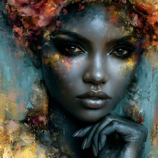 Gilded Petals Of Royal Grace Canvas Print