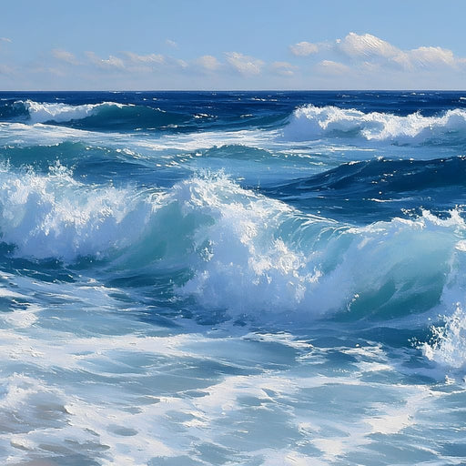 Cerulean Ocean Waves Seascape Dream Canvas Print