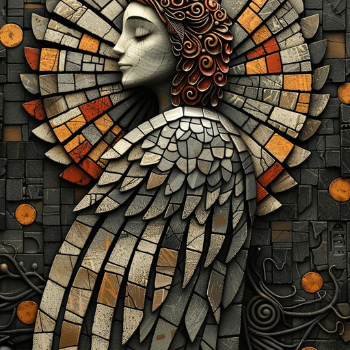 Mosaic Angel Enchantment Canvas Print