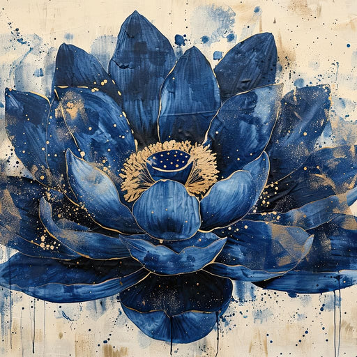 Sapphire Lotus Splendor Canvas Print