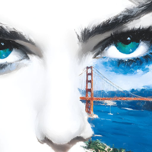 Golden Gate Reflections Within Eyes Canvas Print