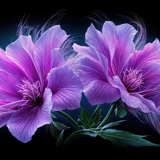 Fluffy Alien Flowers - Tooples Art Canvas Print