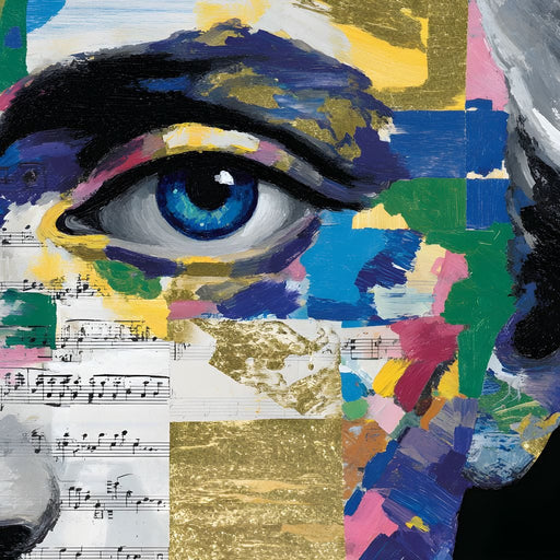 Blue Eye Music Mosaic Canvas Print