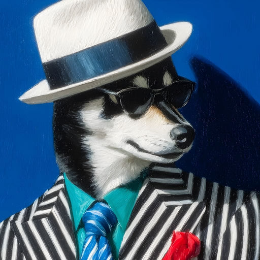 Dapper Canine in Style Canvas Print