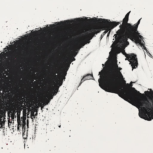 Equestrian Splatter Symphony Canvas Print