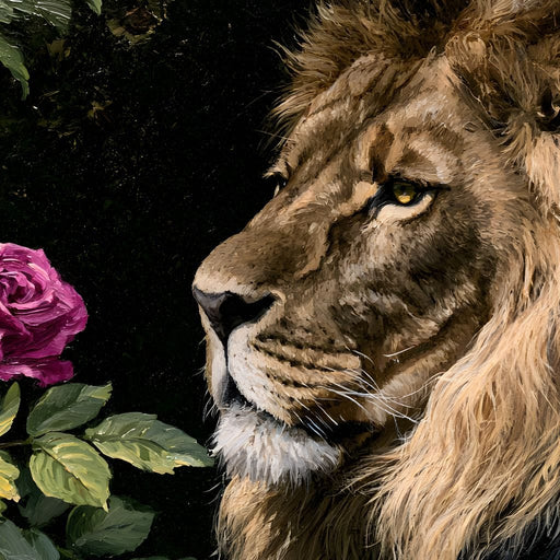Gentle King Lion Finds Solitude Canvas Print