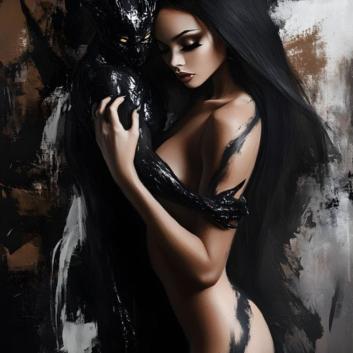 Enigmatic Embrace Essence Canvas Print