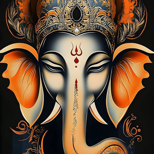 Divine Graceful Ganesha's Blessing Canvas Print