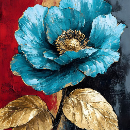 Golden Blossom Radiance Canvas Print