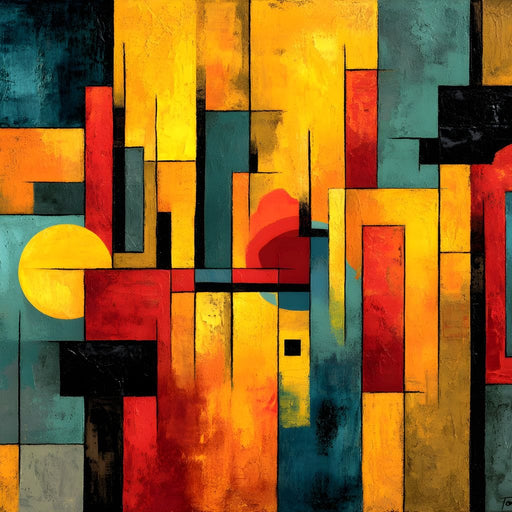 Geometric Dawn Spectrum Canvas Print