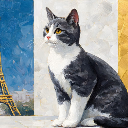 Feline Enchantment in Paris Canvas Print