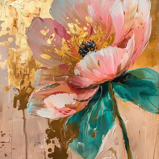 Modern Pink Flower - Wildrose Creations Canvas Print