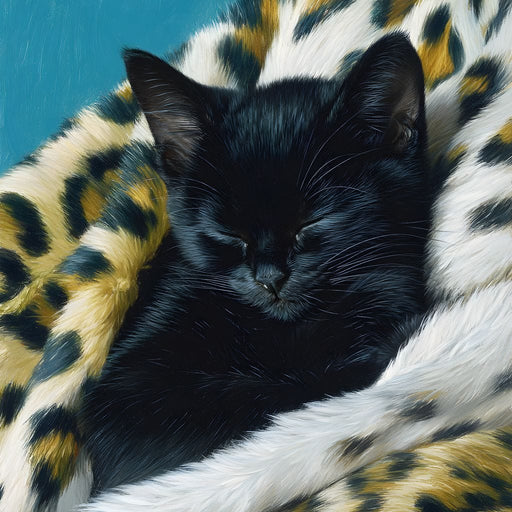 Slumbering Feline Dreams Canvas Print