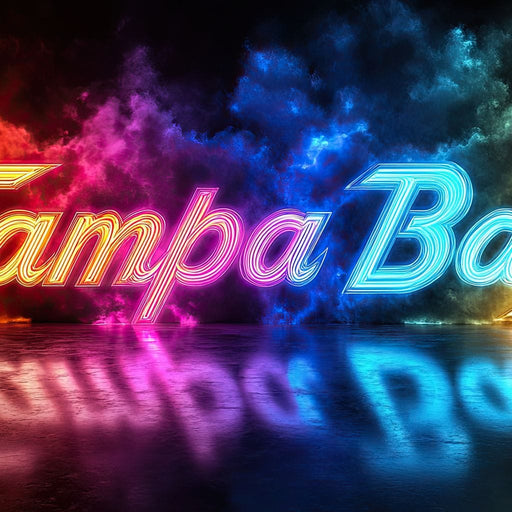 Tampa Bay Neon Night Canvas Print