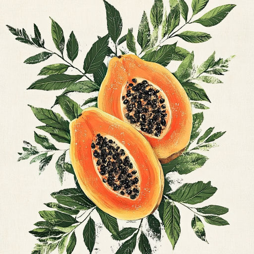Tropical Papaya Canvas Print