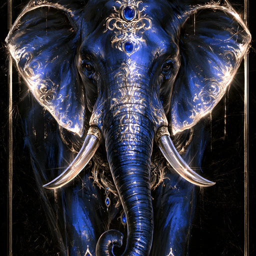 Gilded Majesty of the Midnight Traveler Canvas Print