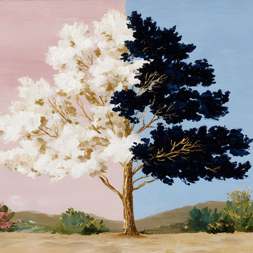 Dual Seasons Blossom Tree Canvas Print