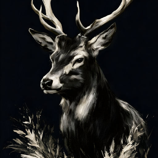 Silent Guardian of the Winter Grass Canvas Print