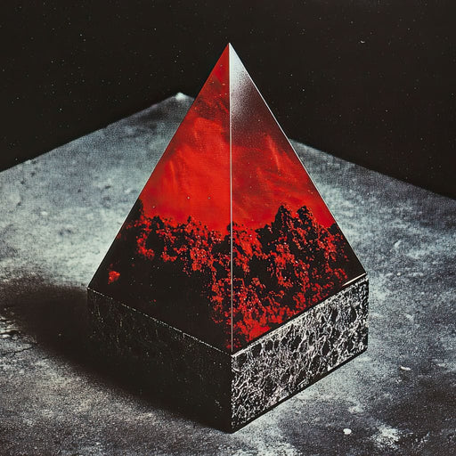 Ephemeral Crimson Obelisk Canvas Print