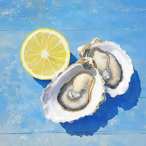 Seaside Citrus Oysters Delight Canvas Print