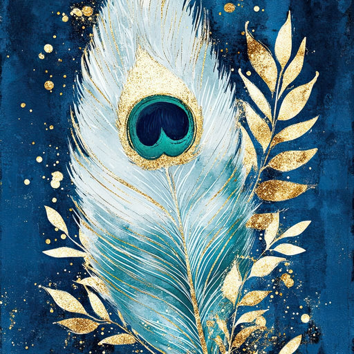 Peacock Plumage Radiance Canvas Print