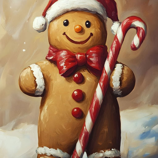 Gingerbread Joy Holiday Cheer Canvas Print