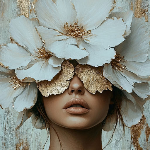 Golden Petal Head - Cole Williams Canvas Print