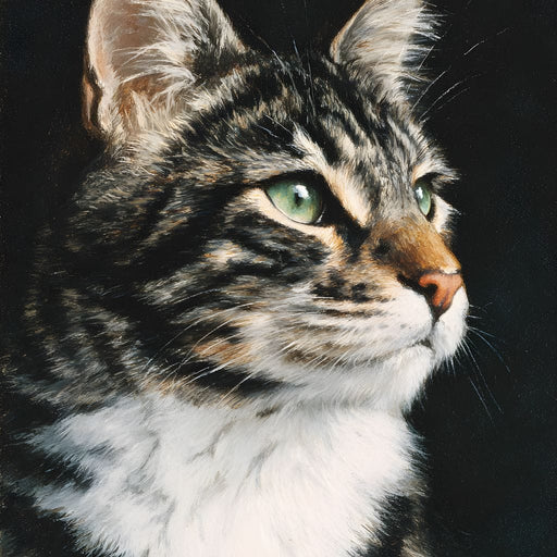 Emerald Eyed Tabby Portrait Canvas Print