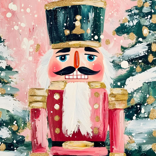 Festive Nutcracker Snow Parade Canvas Print