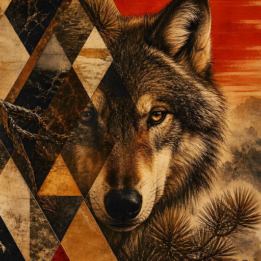 Solitary Predator Rising Sun Canvas Print